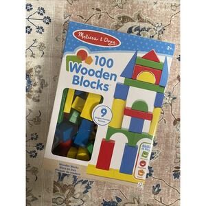 Melissa & Doug 100 Wooden multicolor Pattern Blocks Classic skills Toy 2024